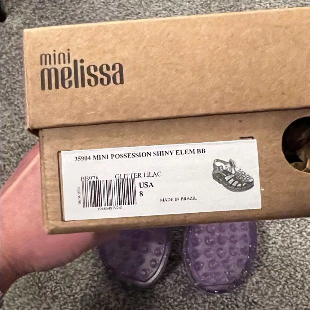 Mini Melissa Lilac Jelly Sandals with Star Accents - Picture 5 of 5